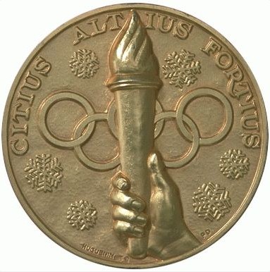 Санкт Моритц 1948: аверс наградной медали