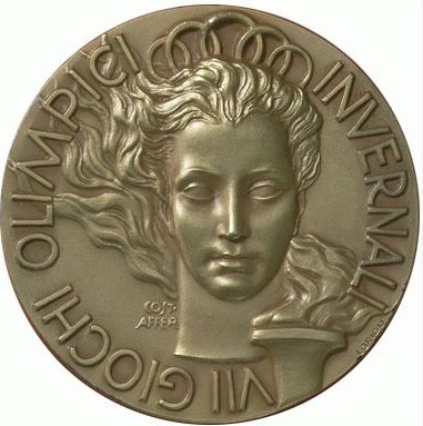 Кортина д`Ампеццо 1956: аверс наградной медали
