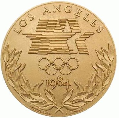 Лос Анджелес 1984: аверс памятной медали