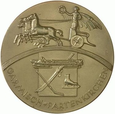 Гармиш Партенкирхен 1936: аверс наградной медали