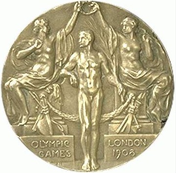 Лондон 1908: аверс наградной медали