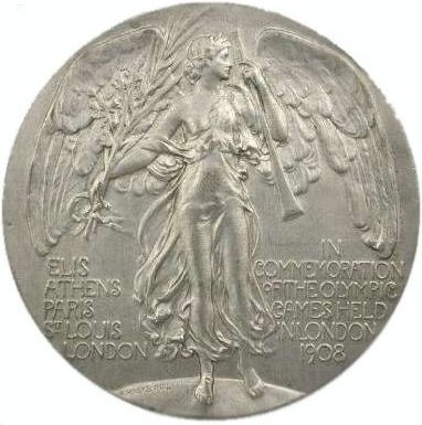 Лондон 1908: реверс памятной медали