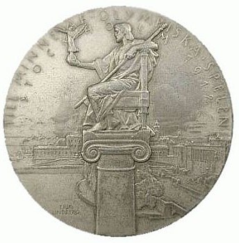 Стокгольм 1912: аверс памятной медали