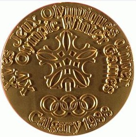 Калгари 1988: реверс наградной медали
