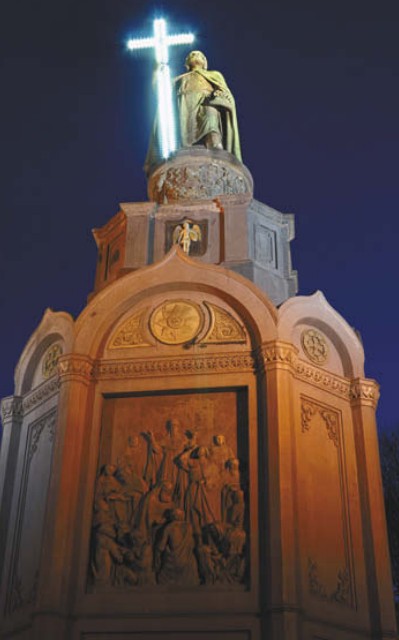 Памятник Владимиру Великому в Киеве, воздвигнутый в 1853 г.