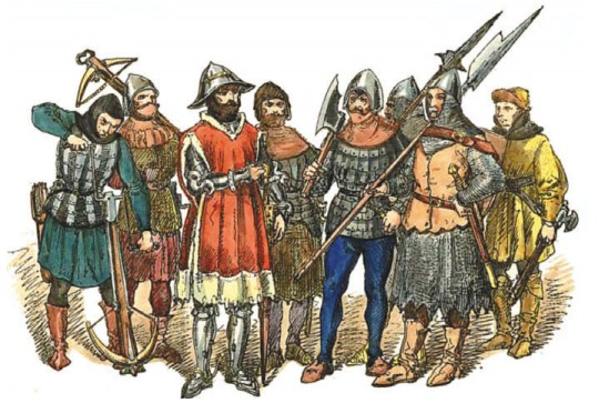 Польские рыцари. 1447—1492 гг. Рисунок Я. Матейко. 1893 г.