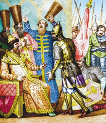 Великий князь Иван III получает известие о победе над войском ВКЛ на берегу реки Ведрошь. 1500 г.