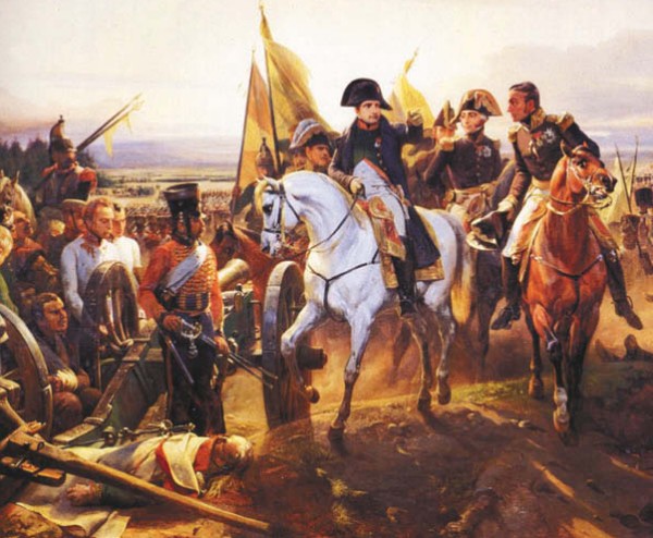 Наполеон I на поле боя под Фридландом. О. Верне. 1836 г.