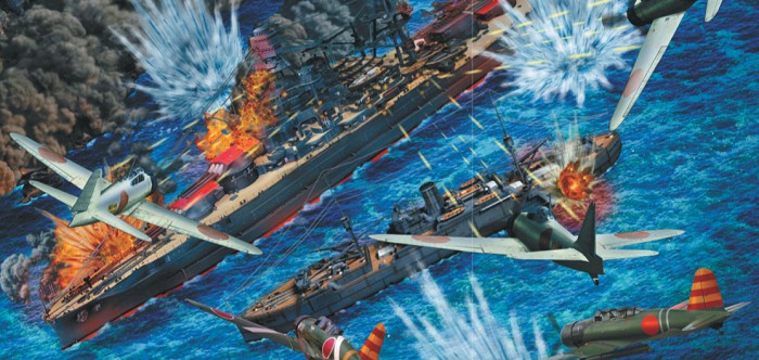 Японская авиация атакует американские корабли в бухте Пёрл-Харбор