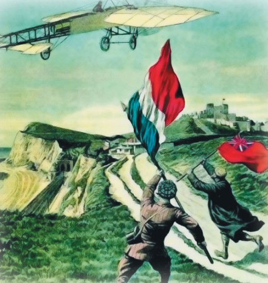 Плакат, выпущенный в честь достижения Блерио