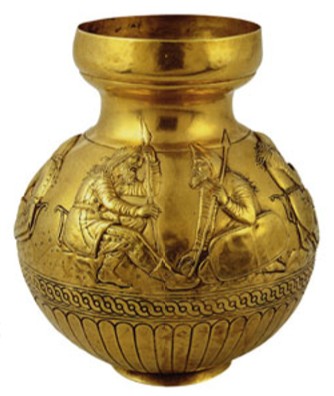 Скифская ваза из кургана Куль-Оба. IV в. до н. э.