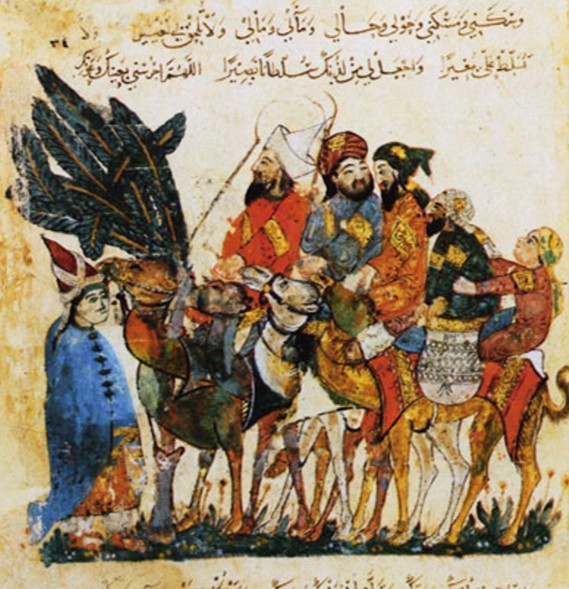 Караван арабского купца. Миниатюра из книги аль-Харири «Макамат», XIII в.