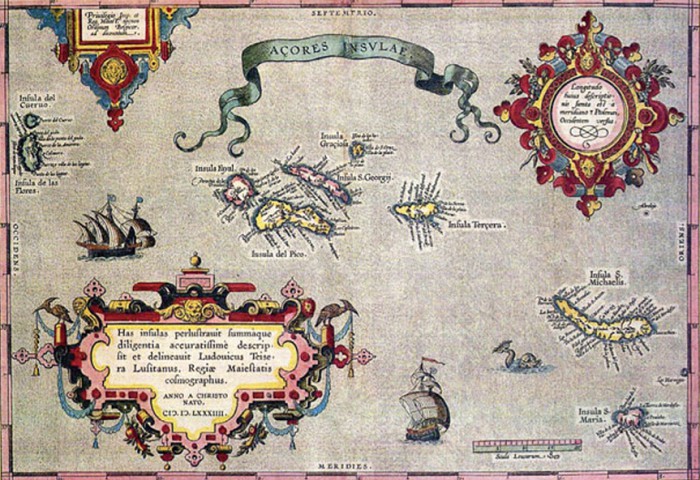 Карта Азорских островов из каталанского атласа. XV в.