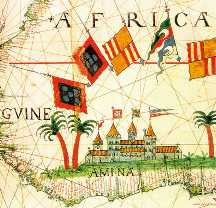 Фрагмент карты Западной Африки XVI в.