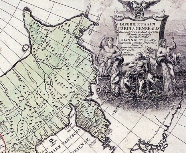 Несуществующая Земля Жуана-да-Гамы на фрагменте карты 1734 года 