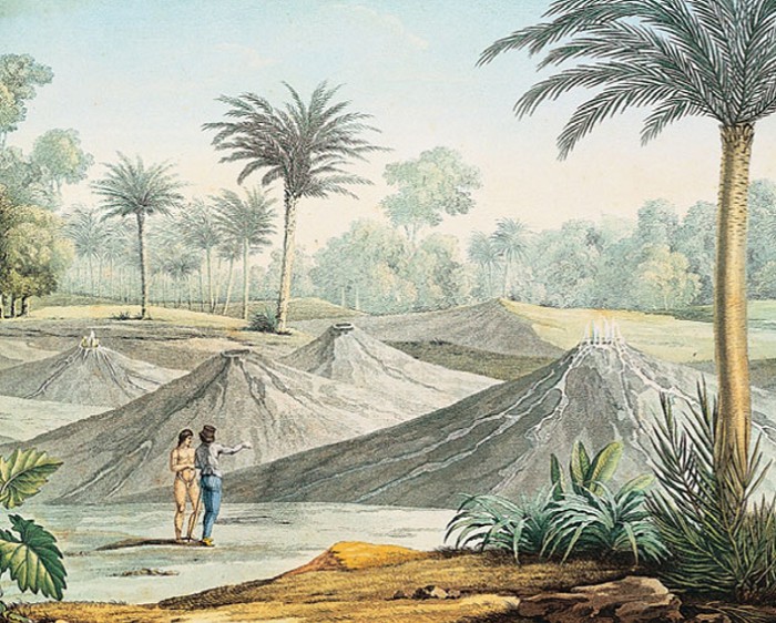 Грязевые вулканы в Турбако (Колумбия). 1810–1815 гг.