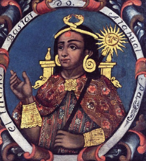 Верховный Инка Атауальпа. Рисунок XVIII в.