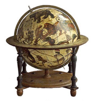 Глобус небесной сферы работы фламандского картографа Йодокуса Хондиуса. 1600 г.