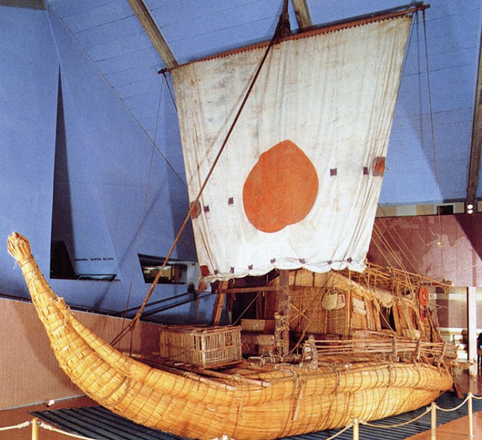 Лодка «Ра II» в экспозиции музея «Кон-Тики» в Осло