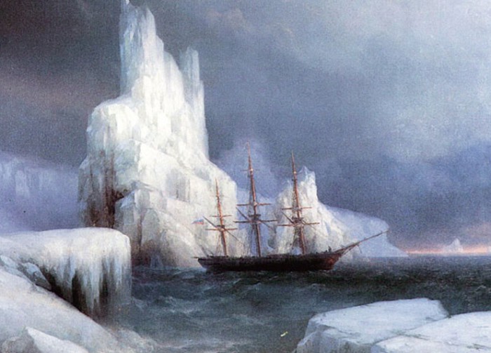 И.Айвазовский. Ледяные горы в Антарктиде