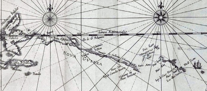 Историческая карта части побережья Новой Гвинеи, 1618 г.