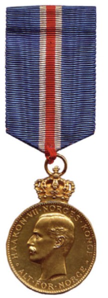 Амундсен был награжден медалью короля Норвегии