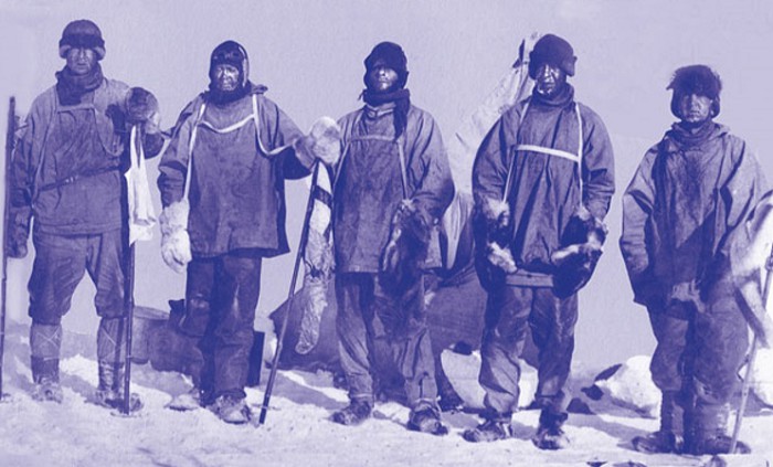 Члены экспедиции Скотта на Южном полюсе