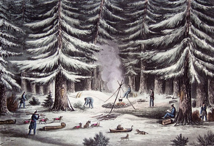 Зимовка в лесах Канады