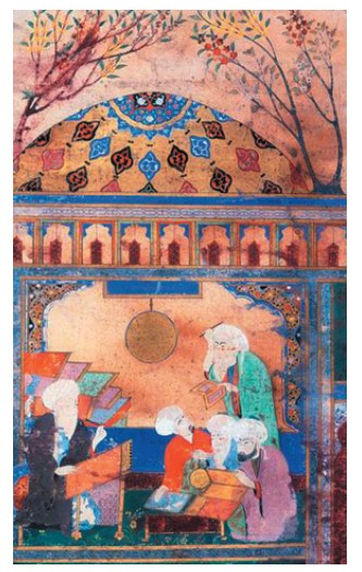 Насир ад-Дин ат-Туси в Марагинской обсерватории, открытой в 1259 г.