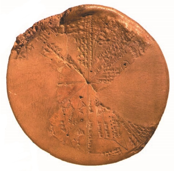 Ассирийский глиняный звездный круг из библиотеки царя Ашшурбанипала