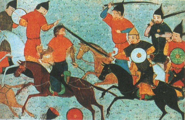 Монгольская конница. Персидская миниатюра. XVI в.
