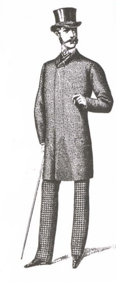 Пальто честерфилд элегантных господ 1880-х гг.