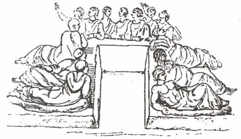 Симпосиум в триклиниуме. Древний Рим