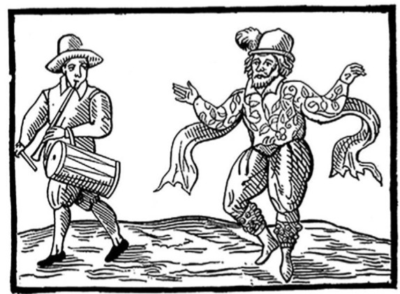 Уильям Кемп, английский актер XVI века, танцует джигу