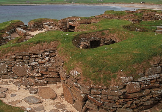 Неолитическое жилище Скара-Брей, найденное на Оркнейских островах