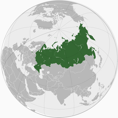 Россия на глобусе мира